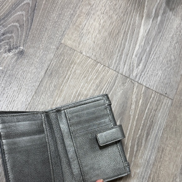 Dior Metallic Gray Wallet - Picture 3 of 4